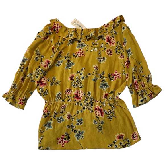 NWT Sundance Calla Peplum Floral Ruffle Top - Picture 6 of 8